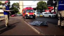Mulher morre em acidente de trânsito na Rua Paraná, no Centro