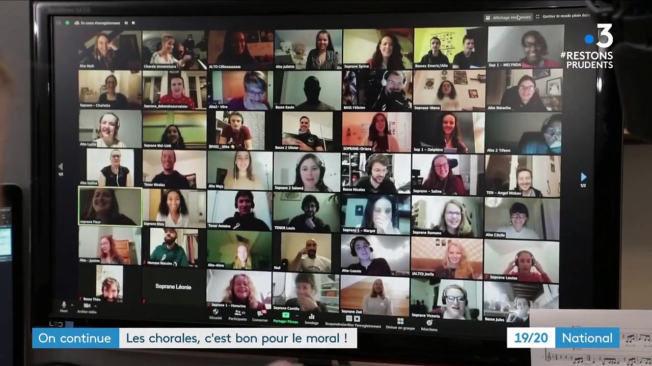 Nancy : les choristes de l'université chantent malgré le confinement