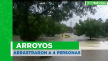 Cuatro personas fueron arrastradas por arroyos en Cartagena