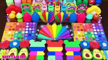 RAINBOW Slime! Mixing Random into GLOSSY Slime ! Satisfying Slime Video #351