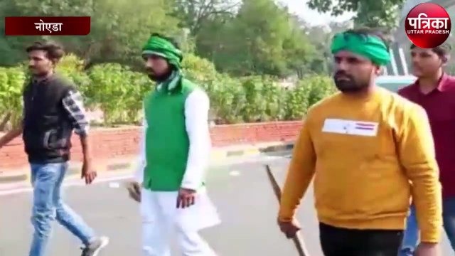 कृषि कानून के खिलाफ दिल्ली जाने पर अड़े किसान, दिनभर जाम रहा चिल्ला बॉर्डर