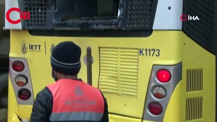 İstanbul’da hafriyat kamyonu İETT otobüsüne çarptı: 9 yaralı