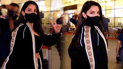 Nora Fatehi Spotted at Airport | ilmiBeat