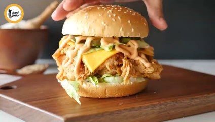 Spicy Crispy Chicken Burger Recipe