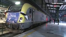 Türkiye'den Çin'e giden ilk ihracat treni Ankara Garı'nda