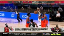 First Take | Should James Harden stay in Houston Rockets after russell westbrook john wall trade?