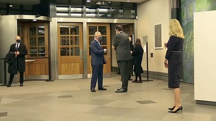 Prince Charles and Camilla visit National Gallery in London