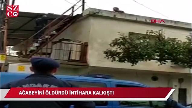 Ağabeyini öldürdüğü iddia edilen şüpheli, jandarmayı görünce intihar etmeye kalkıştı