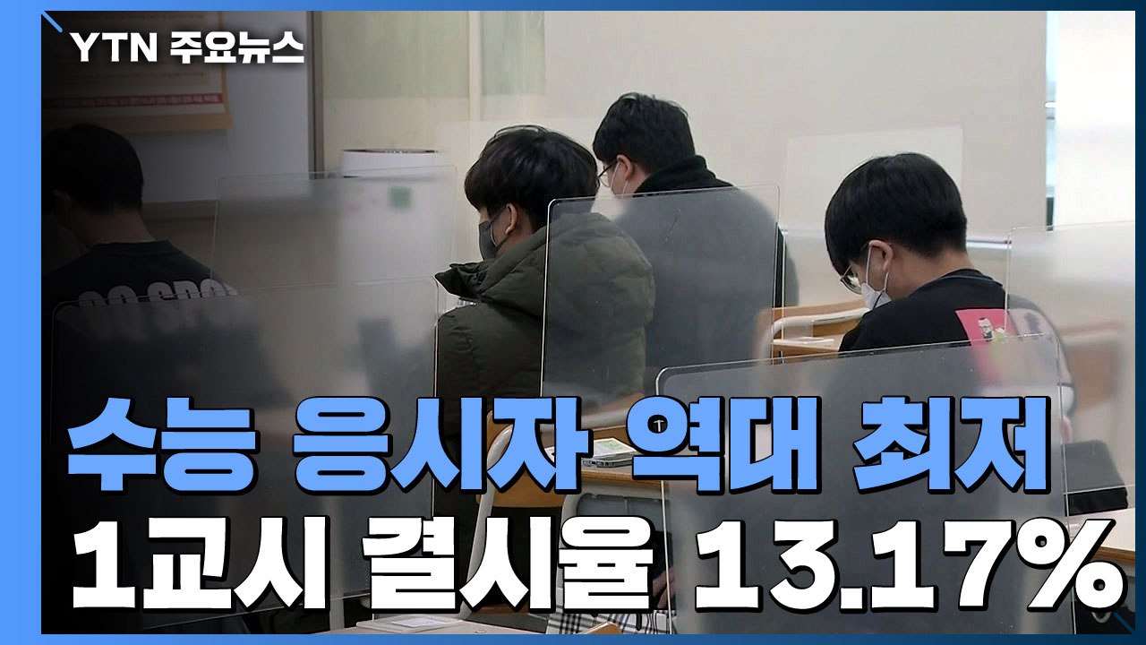 [뉴있저] 결시율 13.17% 역대 최고...응시자 수 42만 명 역대 최저 / YTN