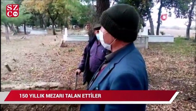 Define avcıları 150 yıllık mezarı talan etti
