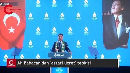 Ali Babacan'dan 'asgari ücret' tepkisi