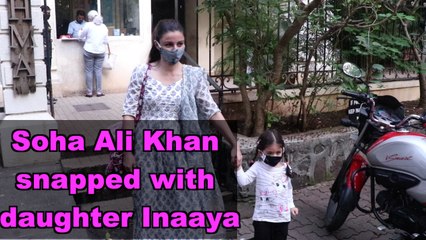 Soha Ali Khan snapped with daughter Inaaya