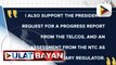 Request ni Pangulong #Duterte na magkaroon ng progress report ang telcos, suportado ni Sen. Poe; Senado, handang mag-demand ng kopya ng report ng telcos at timeline ng NTC; Pagdinig sa franchise renewal ng Dito Telco, isasagawa sa Dec. 7