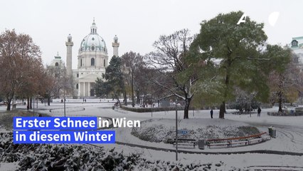 Erster Schnee des Winters in Wien