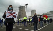 Nucléaire: des centaines de travailleurs de la centrale de Doel ont manifesté ce jeudi