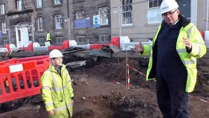 Edinburgh Tram archaeology team find a key discovery of the excavation