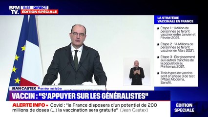 Jean Castex: "Se faire vacciner, c'est un acte altruiste"