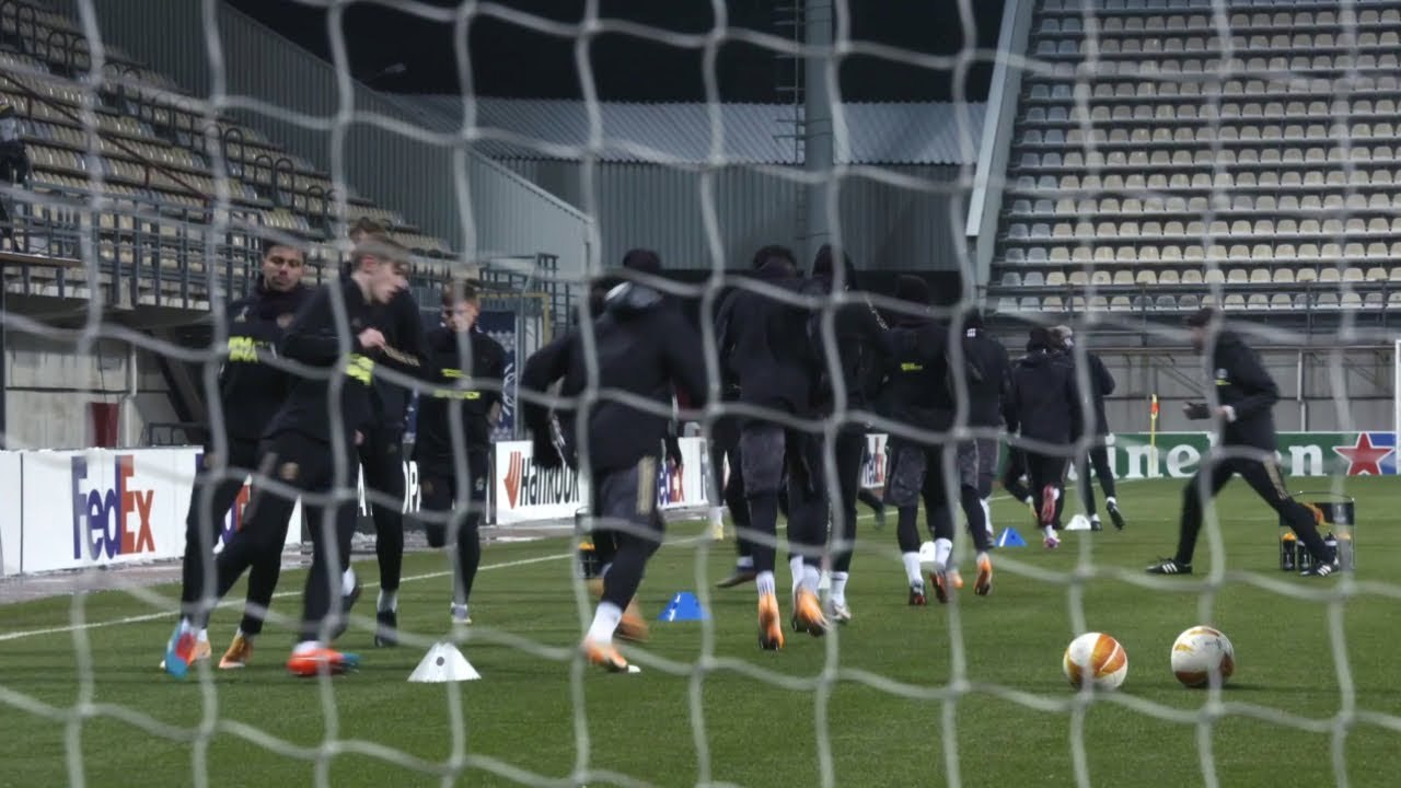 Leicester City training ahead of Zorya