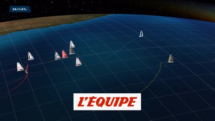 La carte 3D du 3 décembre - Voile - Vendée Globe