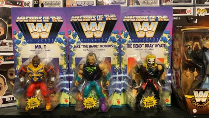 Masters of the WWE Universe Jake the Snake Roberts,the fiend & MR T action figures