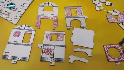Woodcraft assembly kit Tea House China Model -Chít Rung Lắp ráp mô hình Phòng Trà Trung Hoa bằng gỗ