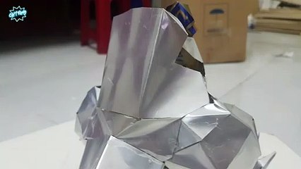 Dinosaur model made of cans [ Video Stopmotion ]Chít Rung làm  Mô hình khủng long bạo chúa làm bằng vỏ lon