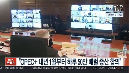 주요 산유국 OPEC+ 내년 1월부터 하루 50만 배럴 증산 합의"