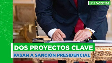 A sanción presidencial dos proyectos clave
