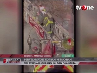 Detik-detik Penyelamatan Ibu dan Anak di Kebakaran Apartemen