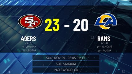 49 Ers @ Rams Game Recap for SUN, NOV 29 - 05:05 PM ET EST