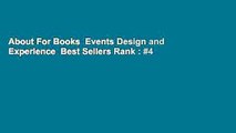 About For Books  Events Design and Experience  Best Sellers Rank : #4