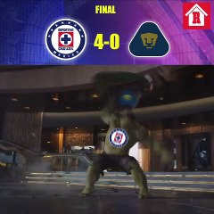 Cruz Azul aplastó a Pumas... DESCRIPCIÓN GRÁFICA