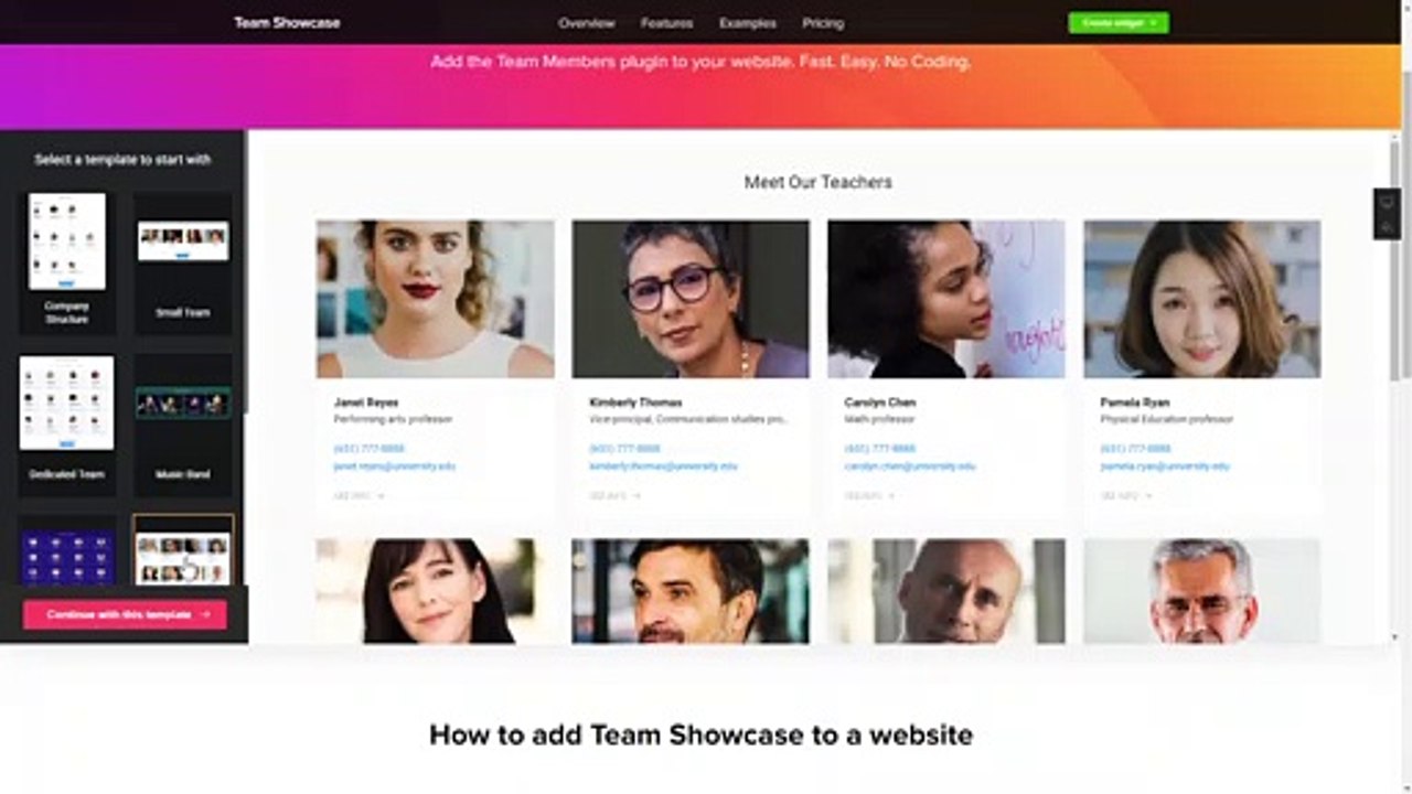 How to Add Team Showcase widget to Blogger (2020)