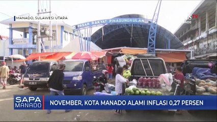 Bulan November Kota Manado Alami Inflasi 0,27 Persen