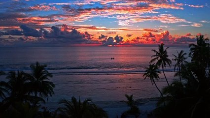 sunset-with-sailing-boats natural beautiful royalty Free Stock no copyright video Free for commercial use dron dron aerial view
