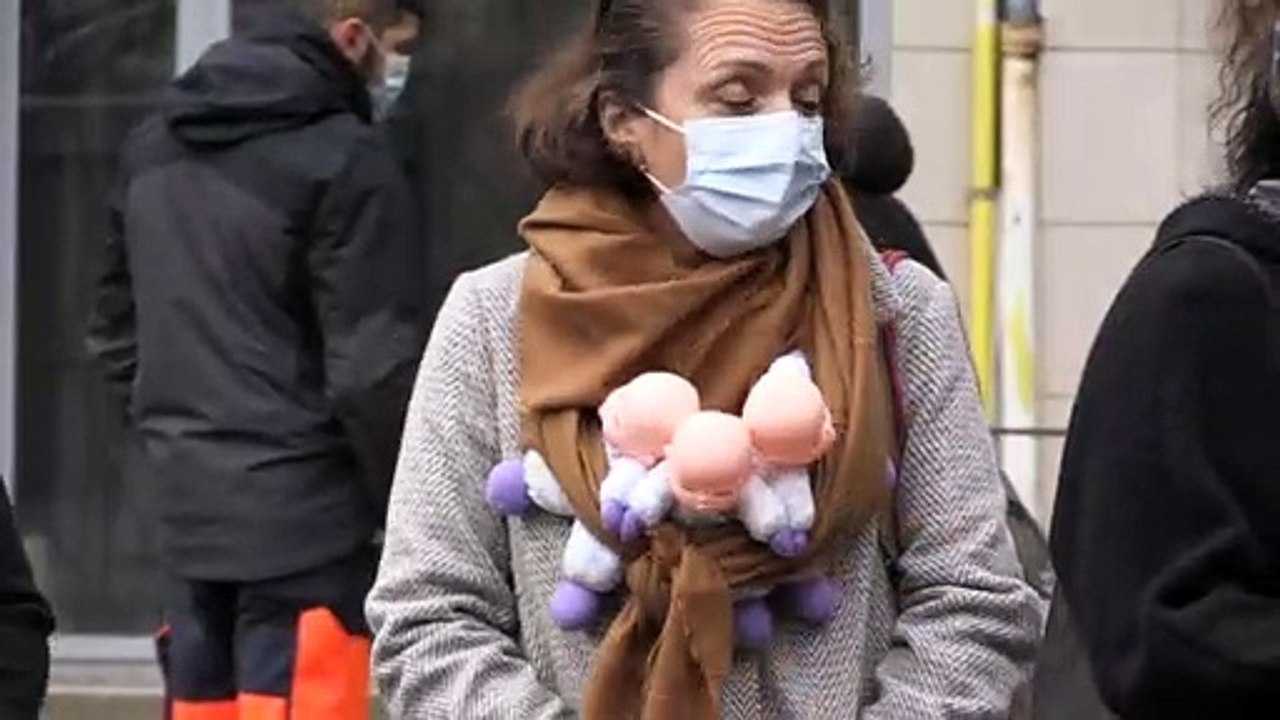 Les ATSEM et auxiliaires de puériculture manifestent à Saint-Etienne