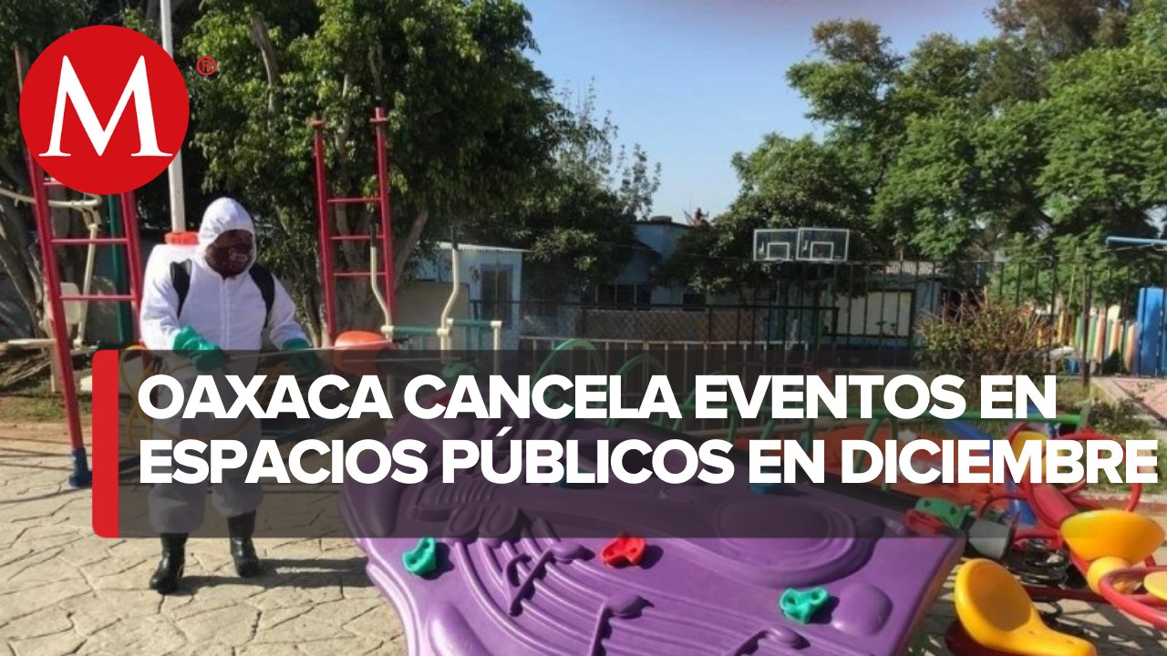 Desinfectan espacios públicos en Oaxaca