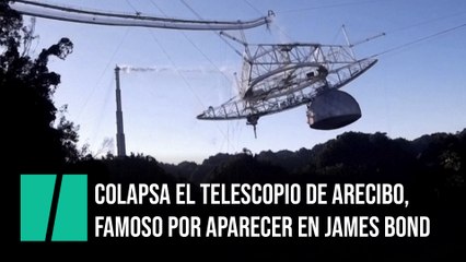 Télécharger la video: Colapsa un radiotelescopio de 900 toneladas, famoso por aparecer en James Bond