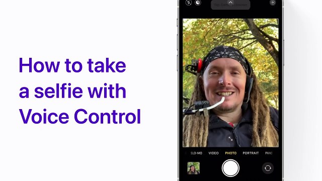 Comment faire un selfie avec Contrôle Vocal sur iPhone, iPad, et iPod touch — Apple Support