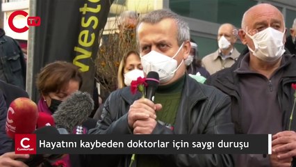Pandemide hayatını kaybeden doktorlar için saygı duruşu