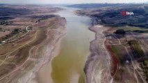 Sazlıdere Barajı'nda korkutan görüntü, su seviyesi yüzde 5’e düştü