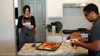 She keeps throwing at him...