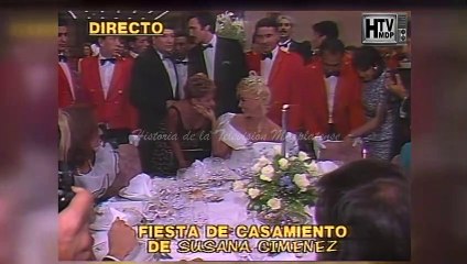 FIESTA DEL CASAMIENTO DE SUSANA GIMENEZ CON HUBERTO ROVIRALTA AÑO 1988