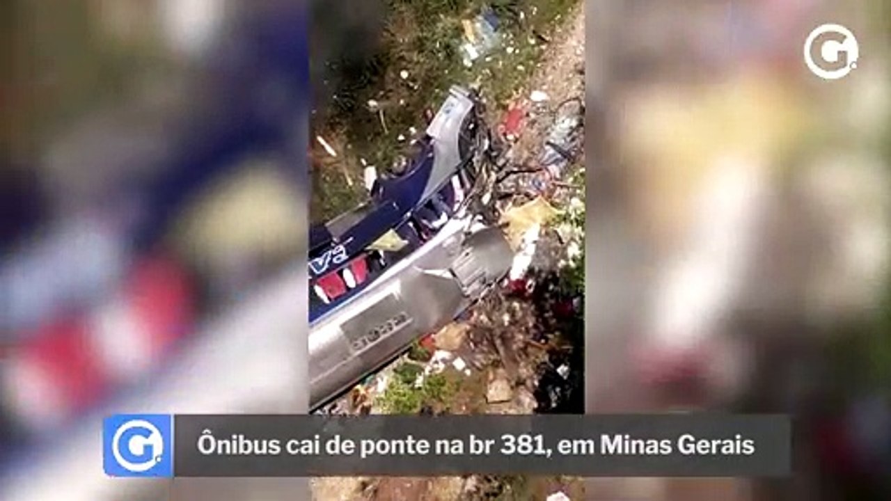 Ônibus cai de ponte na br 381, em Minas Gerais