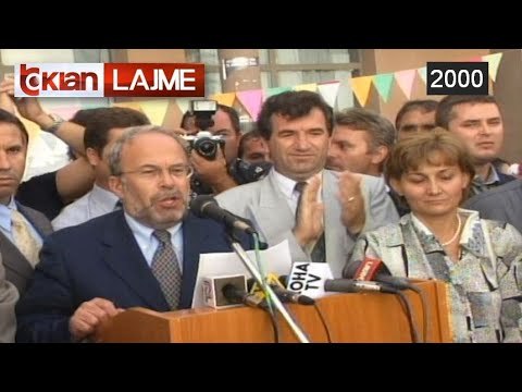 PS, Nano prezanton kandidatet per kryebashkiak ne Lezhe e Laç - (22 Shtator 2000)