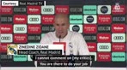 Defiant Zidane unfazed by criticism