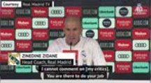 Defiant Zidane unfazed by criticism