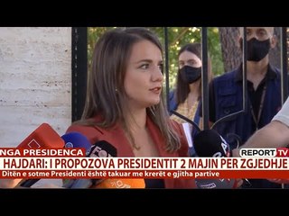 Report TV - Rudina Hajdari: I propozova Presidentit 2 majin, të festojmë dhe votojmë