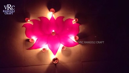 Lotus Rangoli Simple Design || Diwali lotus rangoli - vrc rangoli  || diwali rangoli