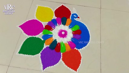 Best Rangoli Pecock - vrc rangoli - pecock indian rangoli - festival rangoli